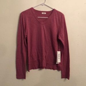 Wilt l/s v neck baby baby shifteo rib hem tee hibiscus